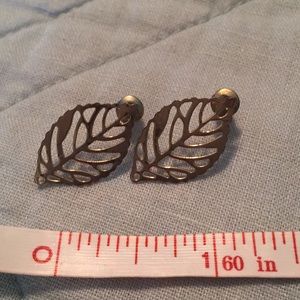 Beautiful boho gold leaf earrings